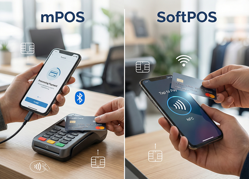 mPOS vs SoftPOS – Die wichtigsten Unterschiede in modernen Zahlungslösungen verstehen